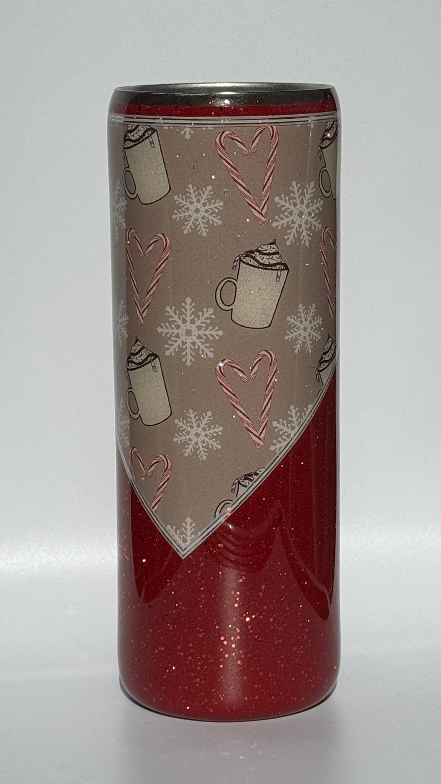 Winter Mixed Media Epoxy 20oz Drinking Tumbler