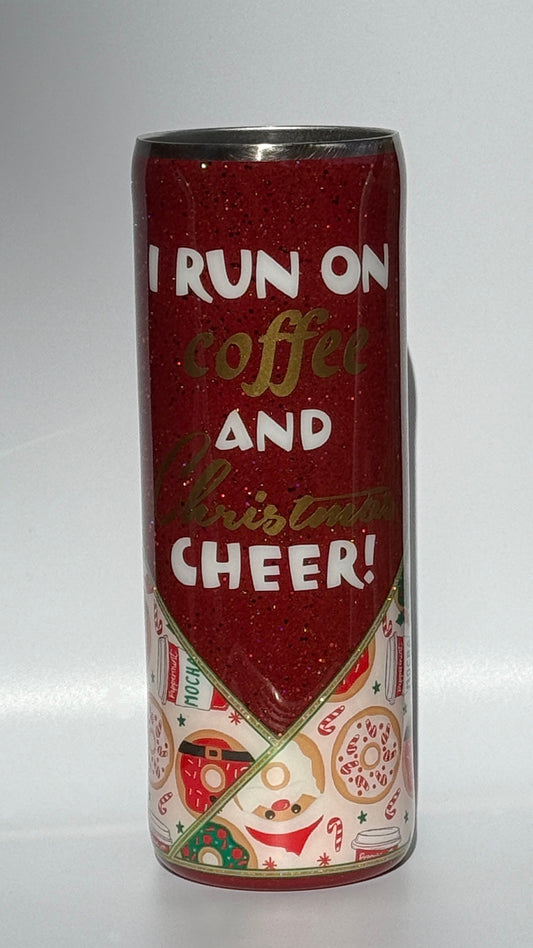 Christmas Mixed Media Epoxy 20oz Drinking Tumbler