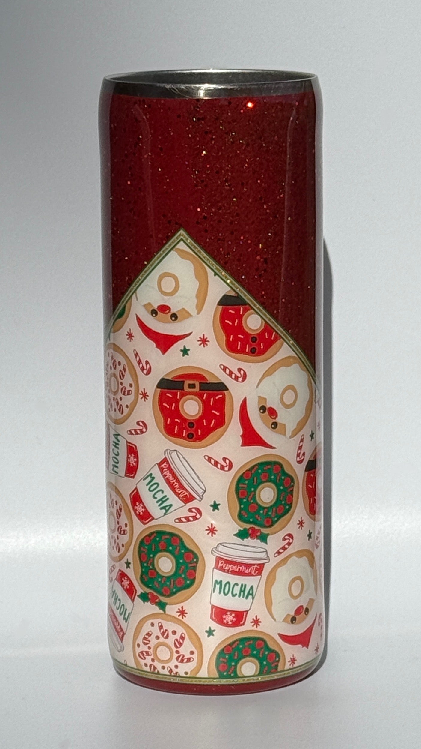 Christmas Mixed Media Epoxy 20oz Drinking Tumbler