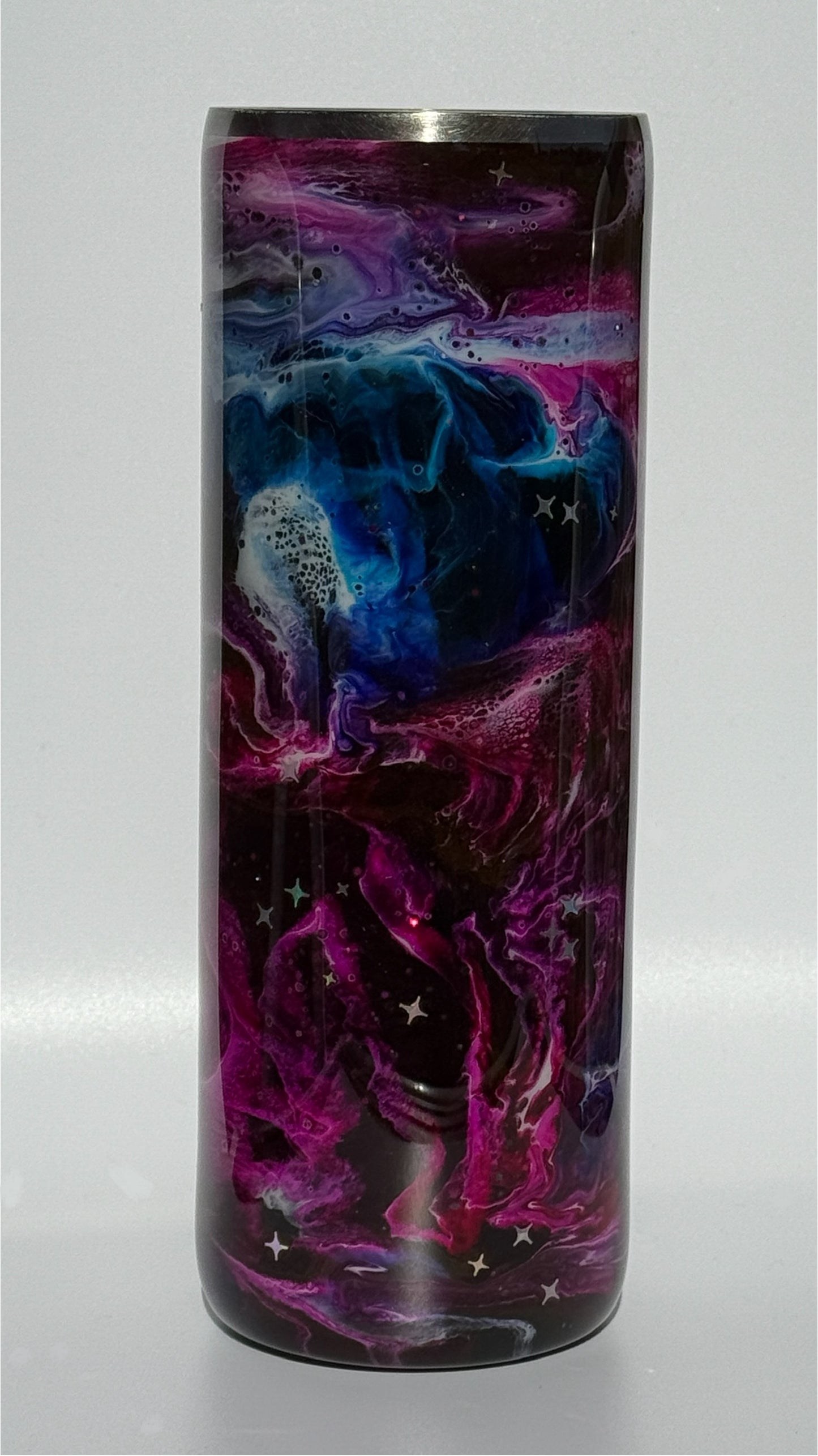 Galaxy Swirl Alcohol Ink Epoxy 20oz Drinking Tumbler