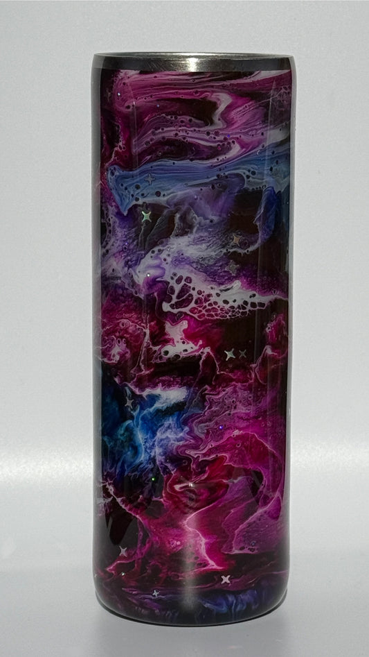 Galaxy Swirl Alcohol Ink Epoxy 20oz Drinking Tumbler