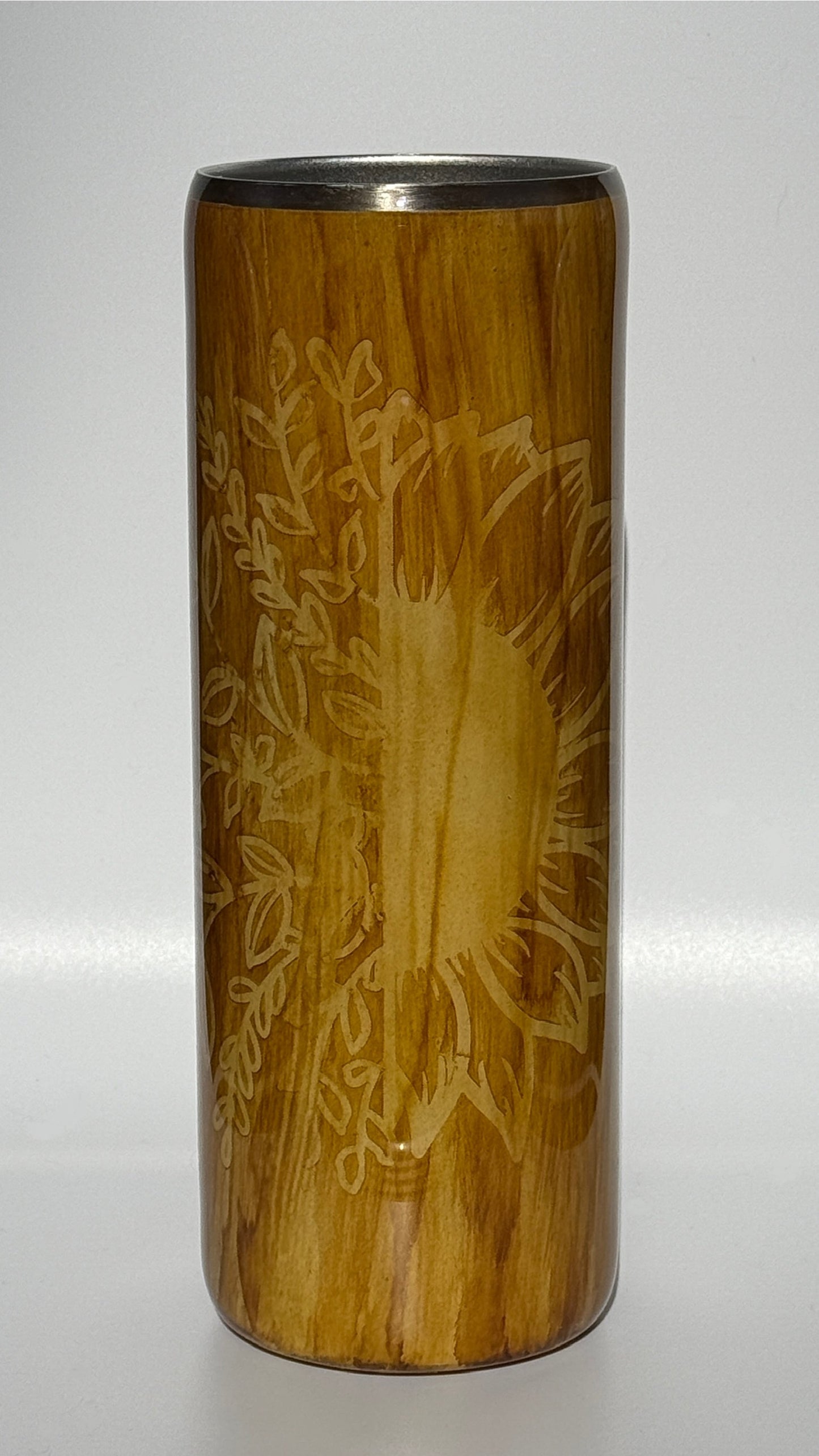 Sunflower Woodgrain Epoxy 20oz Drinking Tumbler