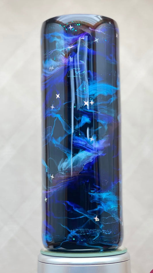 Galaxy Blues & Purples Swirl 20oz Tumbler